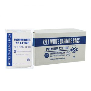 72L Premium White Garbage Bags