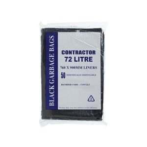 72L Black Garbage Bags HD