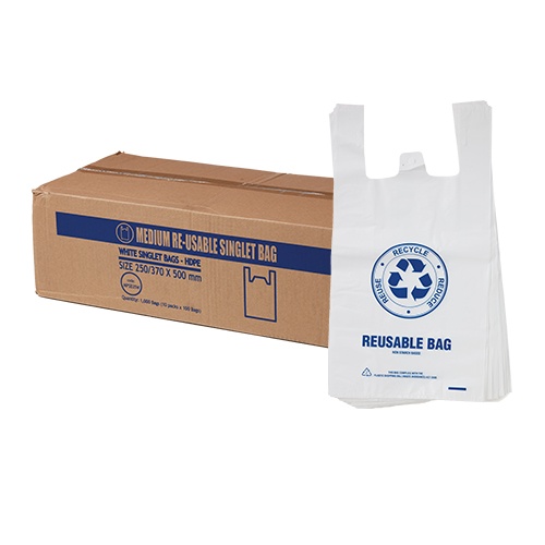 Medium Reusable Singlet Bags 37um