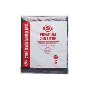 240L Premium Black Garbage Bags