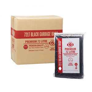 72L Premium Black Garbage Bags EHD 40um