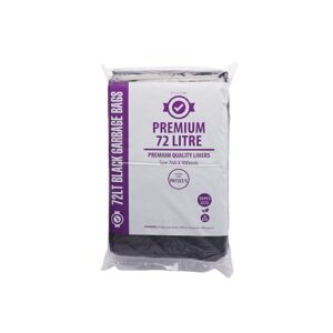 72L Premium Black Bin Liners