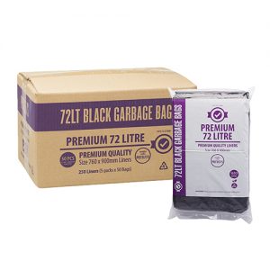 72L Premium Black Bin Liners