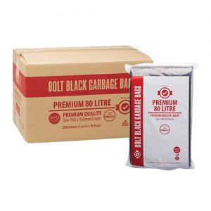 80L Premium Black Garbage Bags