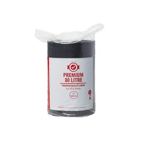 80L Premium Black Garbage Bags Roll | Austar Packaging