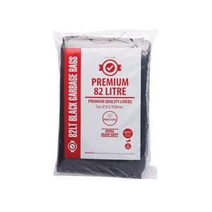 82L Premium Black Garbage Bags EHD 40um