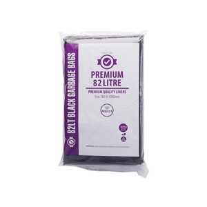 82L Premium Black Bin Liners