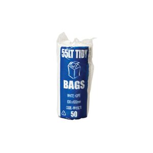 55L Contractor White Bin Liner HDPE - WH55L/R