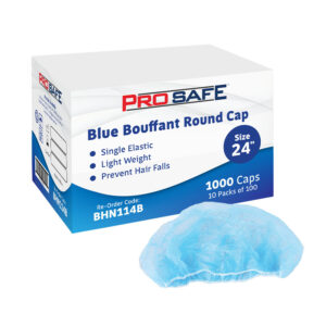 ProSafe Blue Bouffant Round Cap 24" - BHN114B