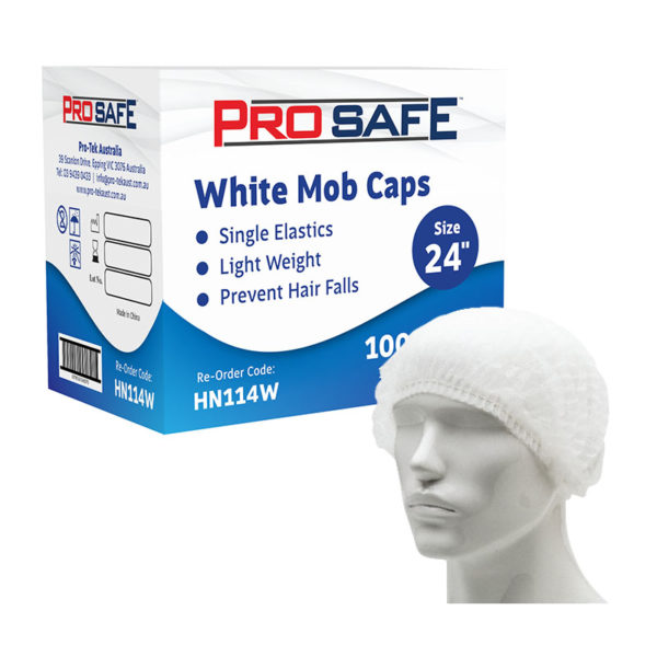 ProSafe White Mob Cap 24"