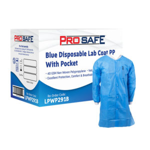 ProSafe Blue Disposable Lab Coat With Pocket - LPWP291B
