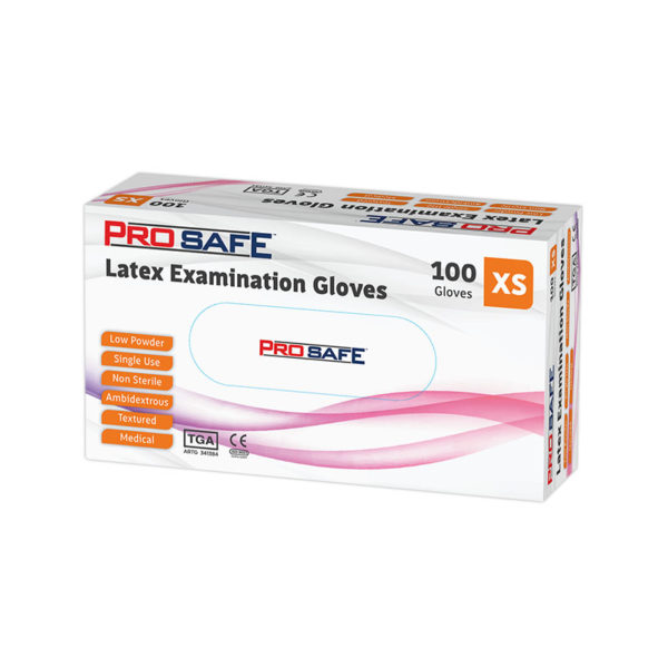 ProSafe Latex Examination Gloves Lightly Powdered