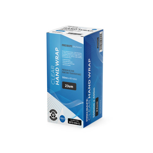Pro Safe Ultra Premium Blown Clear Hand Wrap 500mm x 400m 23um